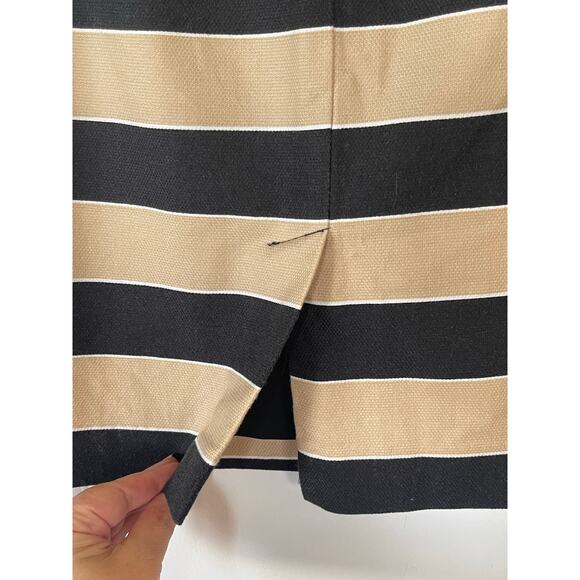 Ann Taylor Loft Black and Tan/Beige/Khaki Striped Skirt Size 6 - Picture 7 of 7